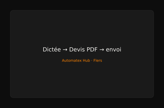 Dictée vocale transformée en devis PDF envoyé au client