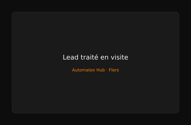 Lead immobilier traité pendant une visite
