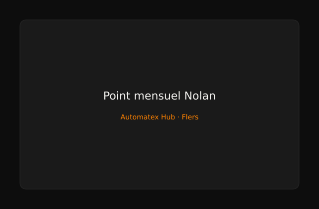 Point mensuel avec Nolan et rapport Telegram